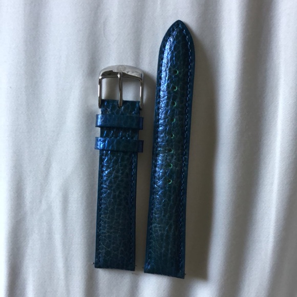 MICHELE DIAMOND 2 TONE WATCH + FREE BLUE REPLACEABLE BAND - Picture 8 of 12